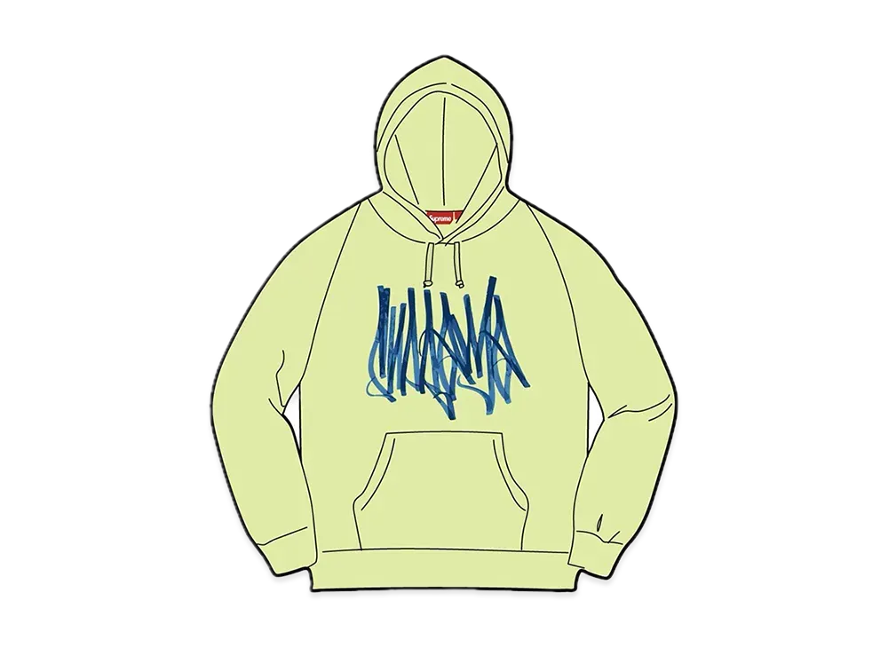 Supreme Tag Hooded Sweatshirt "Pale Lime"