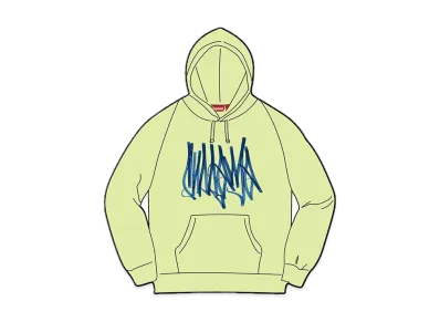 Supreme Tag Hooded Sweatshirt "Pale Lime"