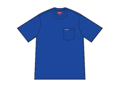 Supreme S/S Pocket Tee "Bright Blue"(22FW)