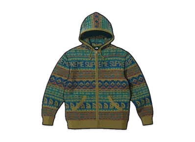 Supreme x The North Face Zip Up Hooded Sweater "Olive"
