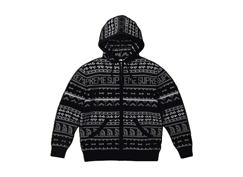 Supreme x The North Face Zip Up Hooded Sweater "Black"