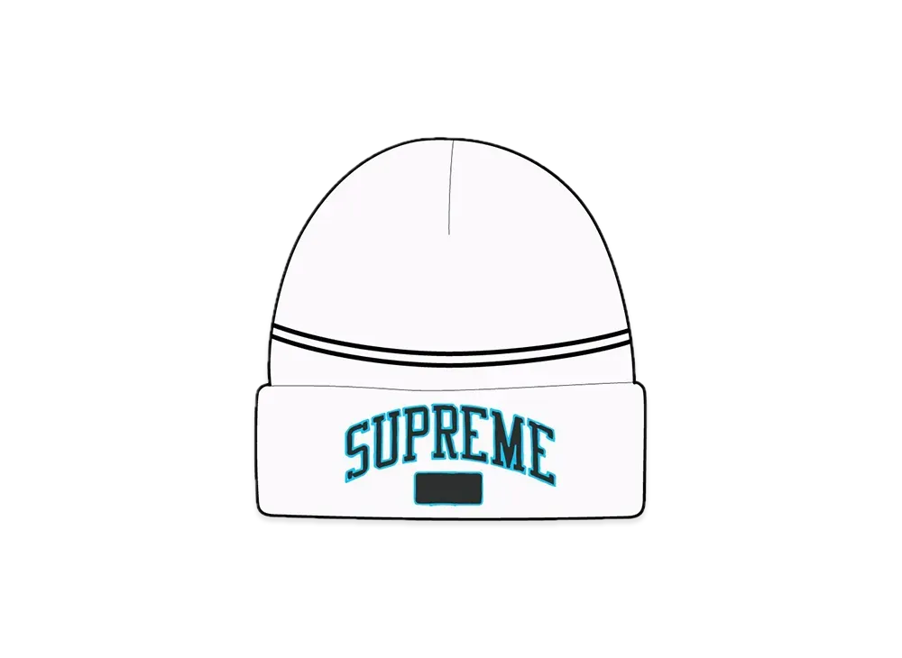 シュプリーム フリース ラインド ビーニー "ホワイト"