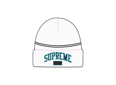 Supreme Fleece Lined Beanie "White"