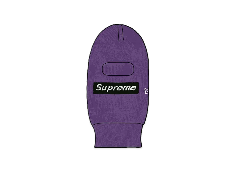 Supreme New Era Box Logo Balaclava "Purple"