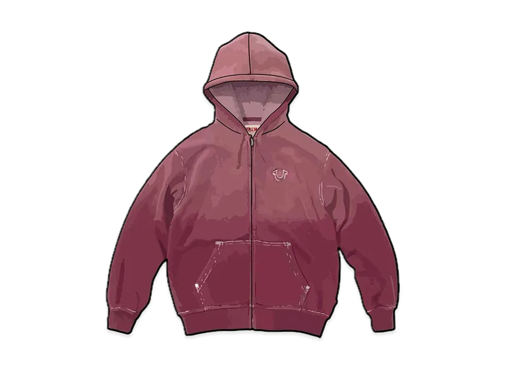 Supreme / True Religion Zip Up Hooded Sweatshirt "Eggplant"