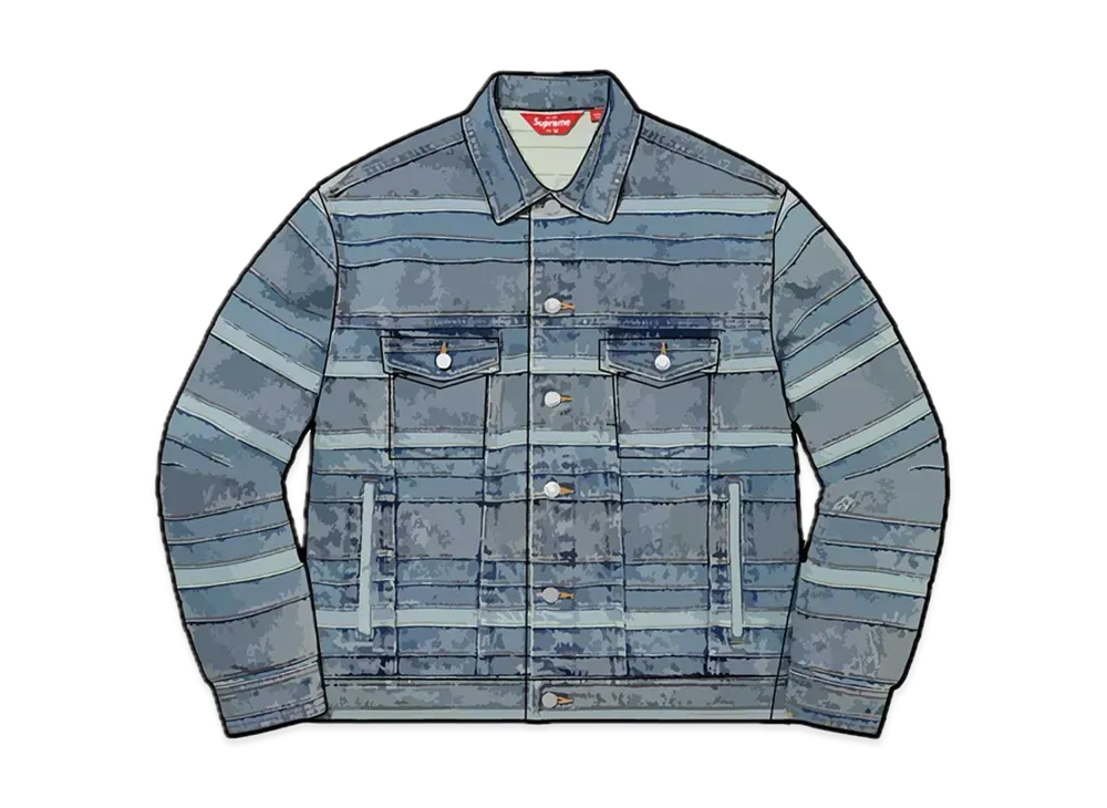 Supreme Layered Denim Trucker Jacket "Washed Blue"