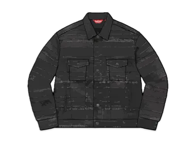 Supreme Layered Denim Trucker Jacket "Black"