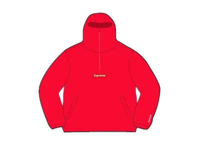 Supreme Polartec Facemask Half Zip Pullover "Red"