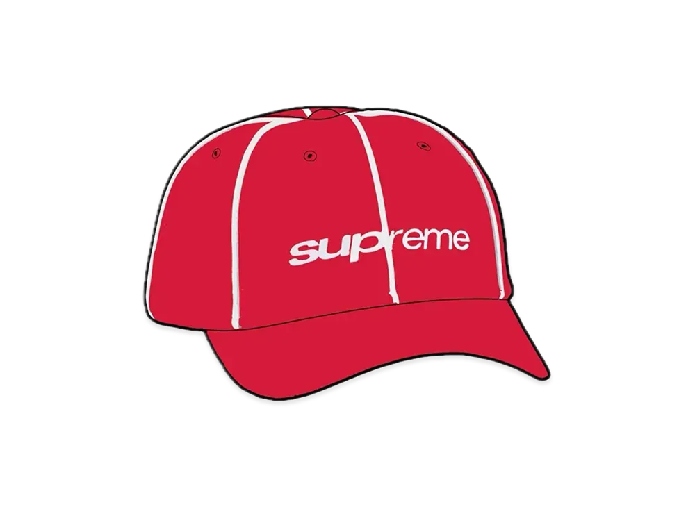Supreme Piping 6-Panel "Red"