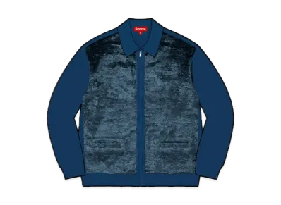 Supreme Faux Fur Zip Up Cardigan "Blue"