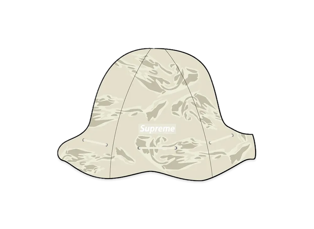 Supreme Tiger Camo Reflective Tulip Hat "White"