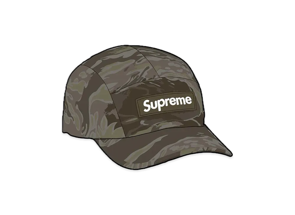 シュプリーム タイガー カモ リフレクティブ キャンプ キャップ "ブラウン"
