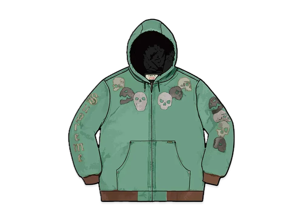 Supreme / Great China Wall Hooded Work Jacket "Washed Green"