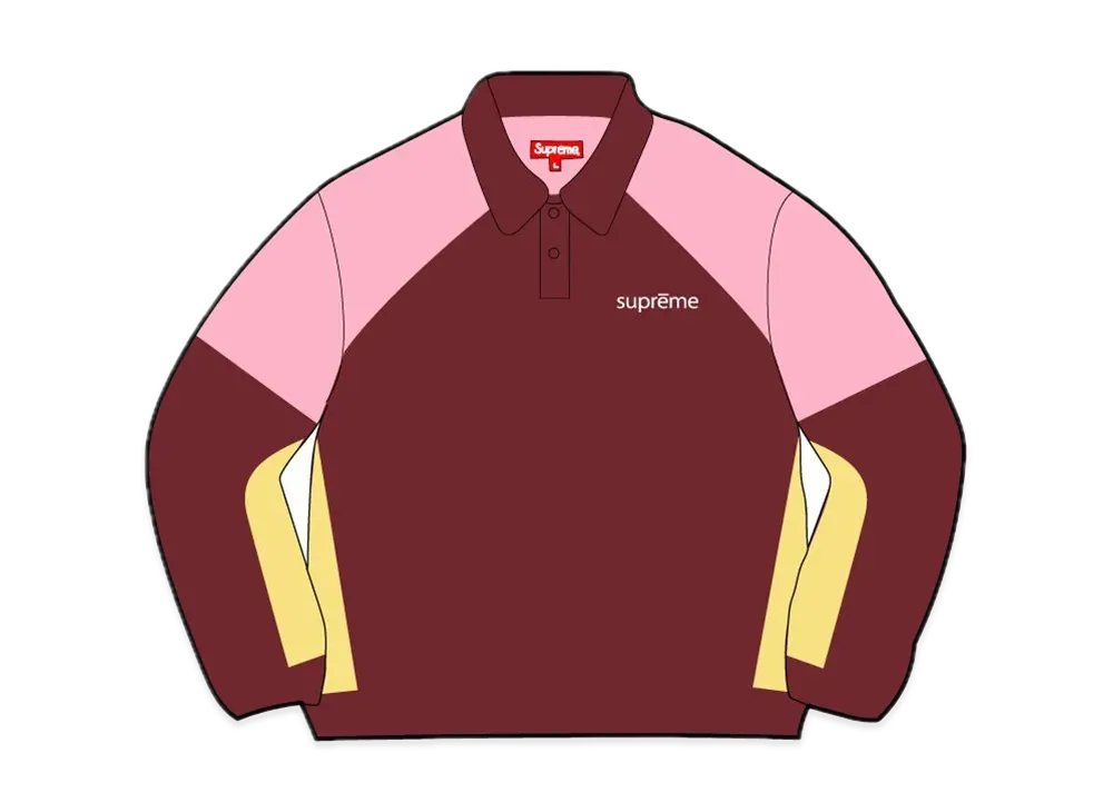 Supreme Paneled Velour L/S Polo 