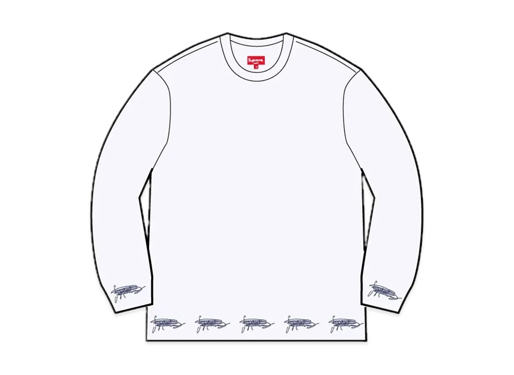 Supreme Signature L/S Top "White"