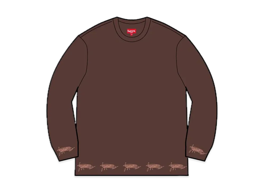 Supreme Signature L/S Top "Dark Brown"