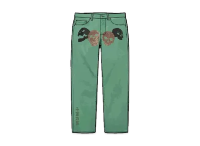 Supreme / Great China Wall Canvas 5-Pocket Jean "Washed Green"