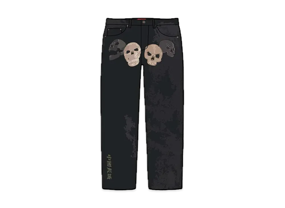 Supreme / Great China Wall Canvas 5-Pocket Jean "Black"
