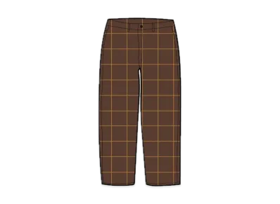 Supreme Windowpane Wool Trouser "Brown"