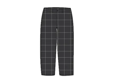 Supreme Windowpane Wool Trouser "Black"
