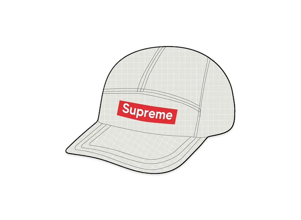 Supreme Glow Ripstop Camp Cap "Grey"