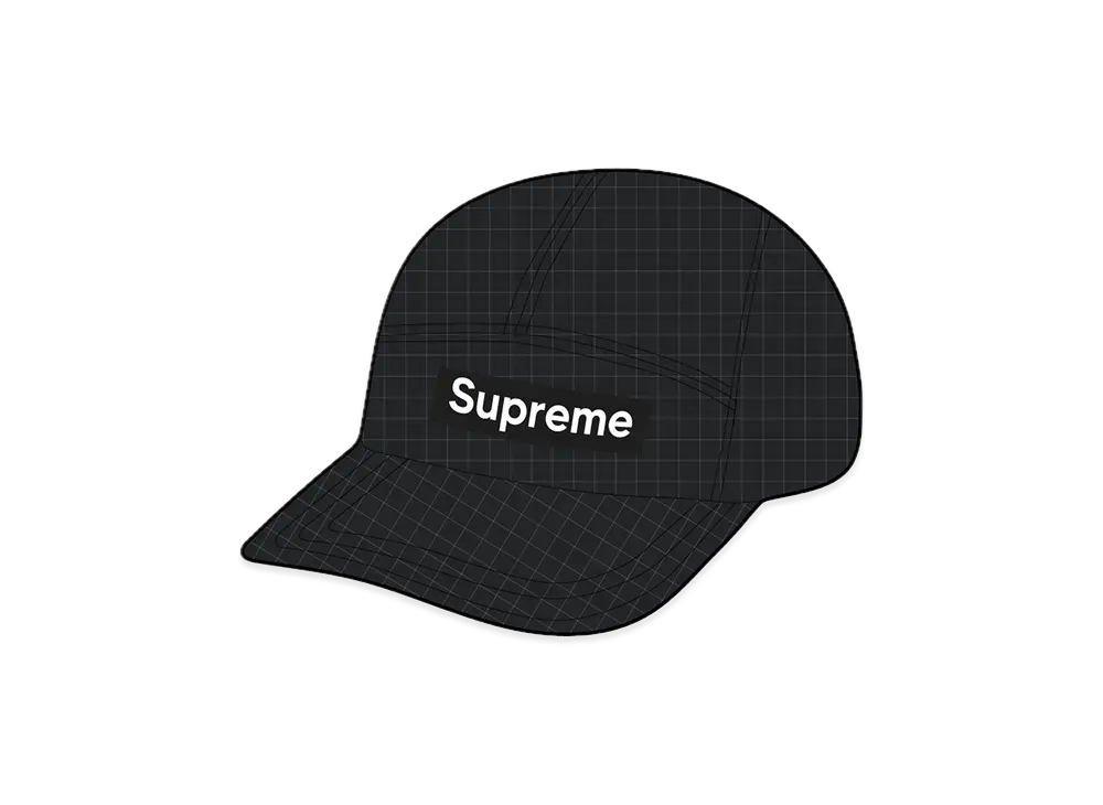 Supreme Glow Ripstop Camp Cap "Black"