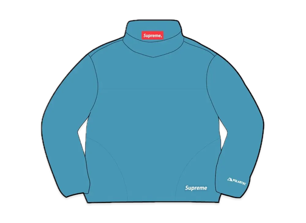 Supreme Polartec Mock Neck Pullover "Dusty Teal"