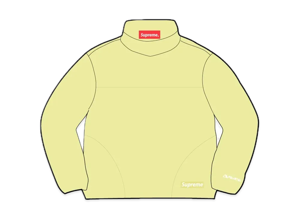 Supreme Polartec Mock Neck Pullover "Lime"