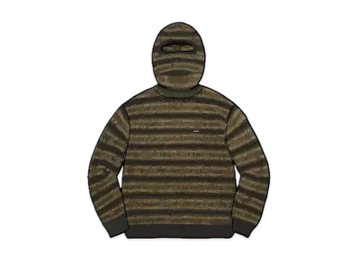 Supreme Small Box Balaclava / Turtleneck Sweater "Olive Stripe"