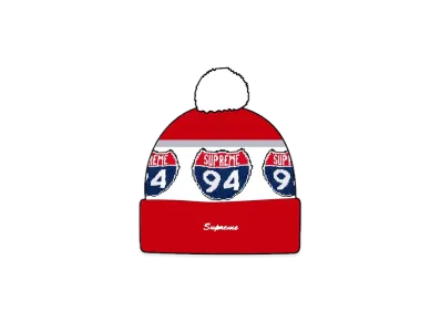 Supreme Interstate Reflective Beanie "Red"