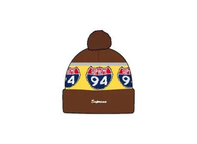 Supreme Interstate Reflective Beanie "Brown"