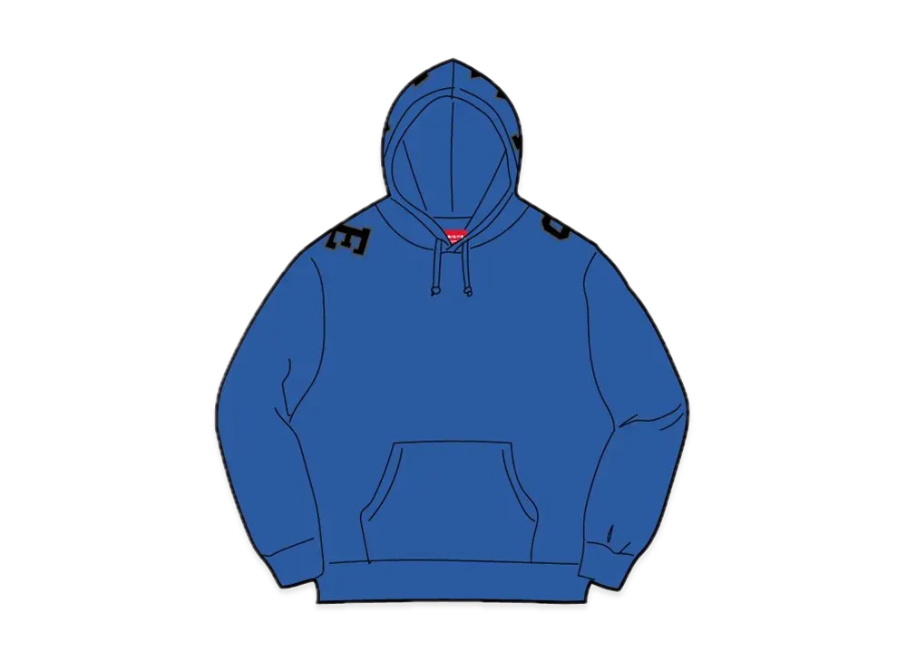 Supreme Scattered Applique Hooded Sweatshirt "Washed Royal"