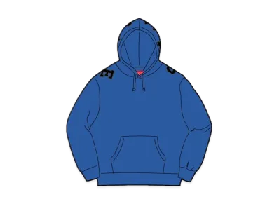 Supreme Scattered Applique Hooded Sweatshirt "Washed Royal"