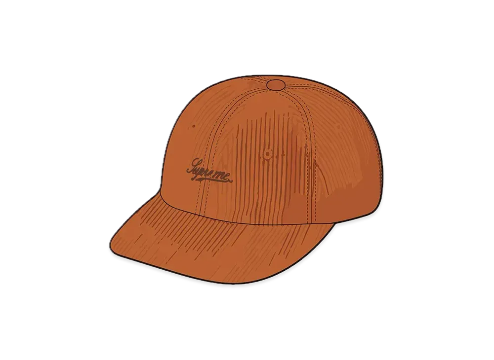 Supreme Script Corduroy 6-Panel "Burnt Orange"