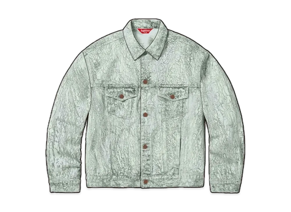 Supreme Crackle Denim Trucker Jacket "Multi"