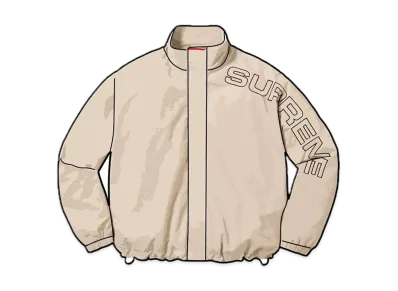 Supreme Spellout Embroidered Track Jacket "Sand"
