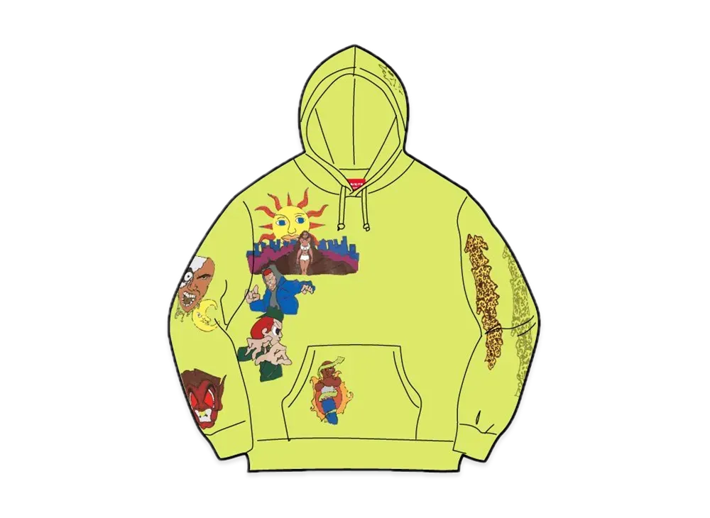 Supreme Sunrise Hooded Sweatshirt "Acid Green"