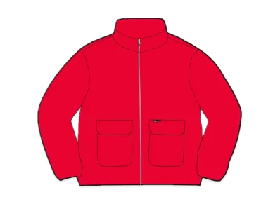 Supreme Cargo Pocket Zip Up Sweatshirt "Red"