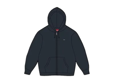 Supreme Small Box Zip Up Hooded Sweatshirt "Navy"