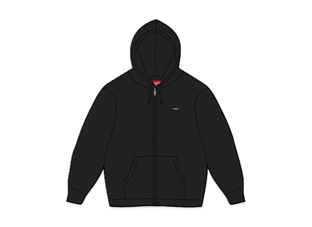 Supreme Small Box Zip Up Hooded Sweatshirt "Black"