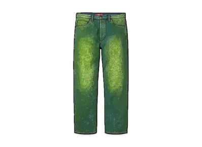 Supreme Regular Jean "Overspray Green"(23FW)