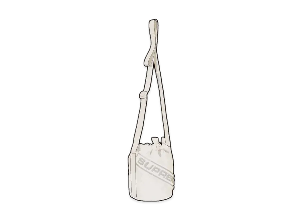 Supreme Small Cinch Pouch 2023FW "White"