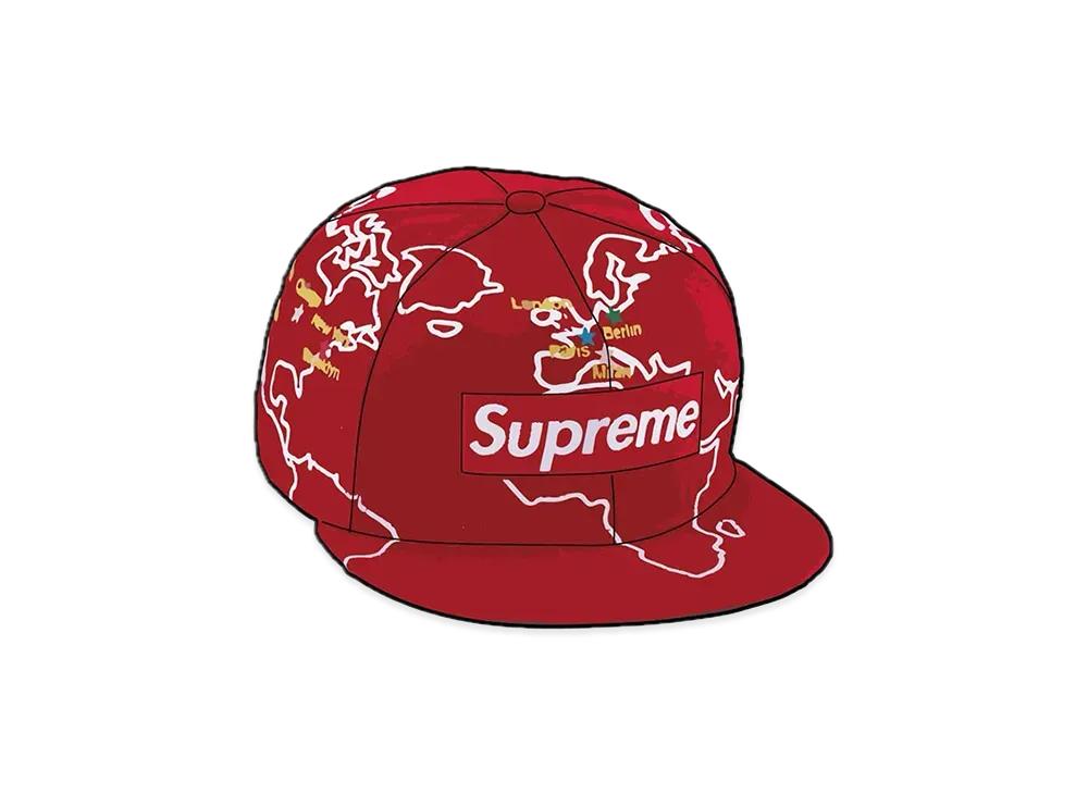 Supreme Worldwide Box Logo New Era "Red"