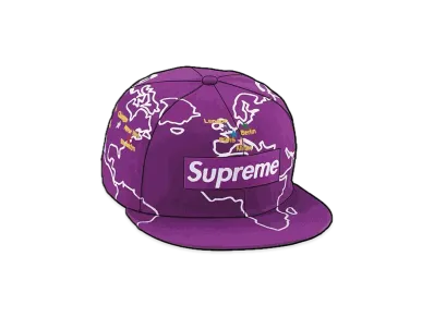 Supreme Worldwide Box Logo New Era "Purple"