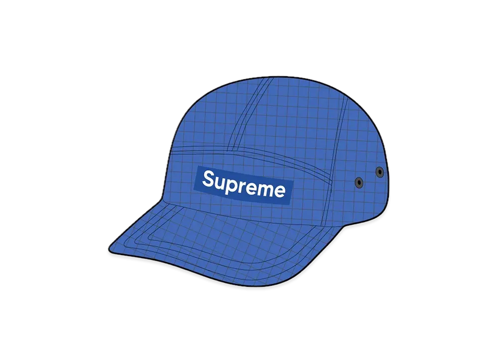 Supreme Distressed Ripstop Camp Cap "Blue"