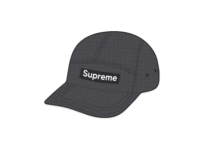 Supreme Distressed Ripstop Camp Cap "Black"