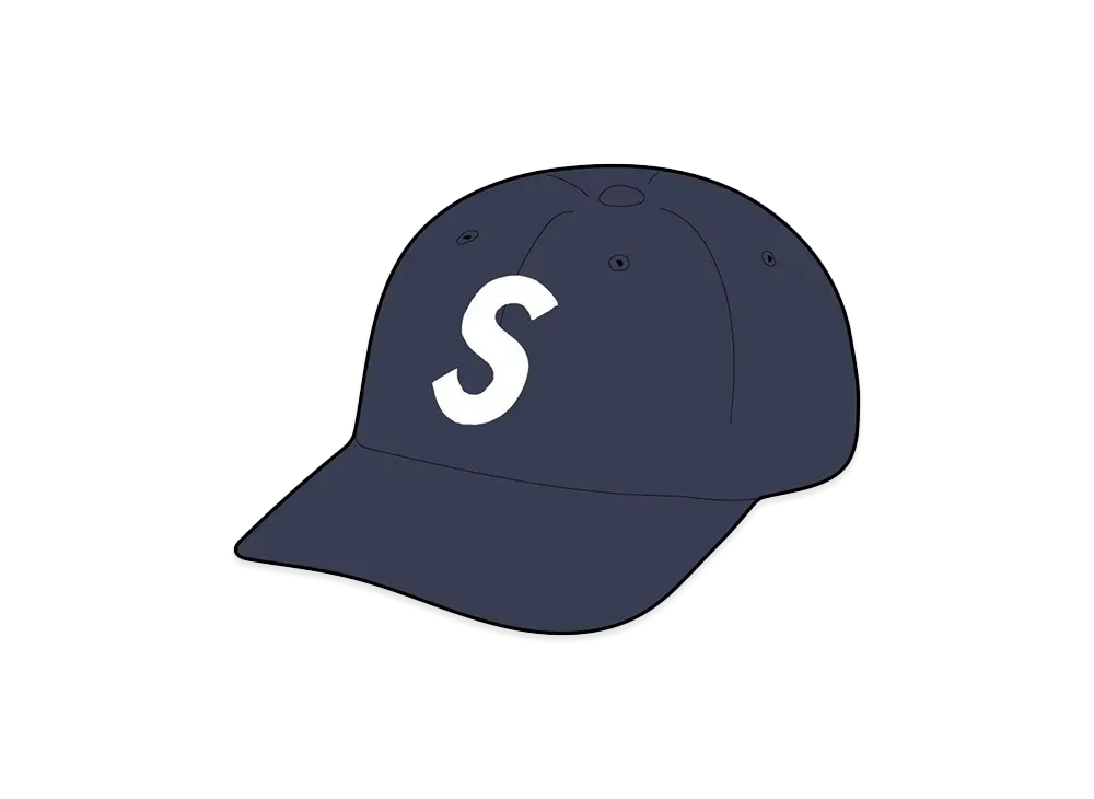 Supreme Pigment Print S Logo 6-Panel "Navy"