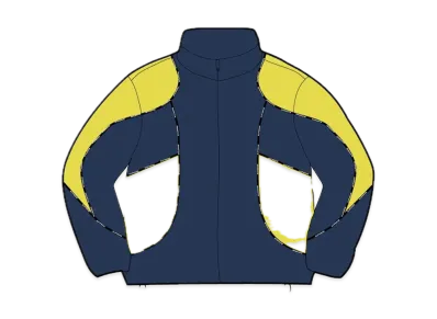 Supreme Logo Piping Hooded Track Jacket "Navy"