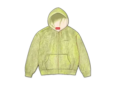 Supreme Crackle Zip Up Hooded Sweatshirt "Yellow"