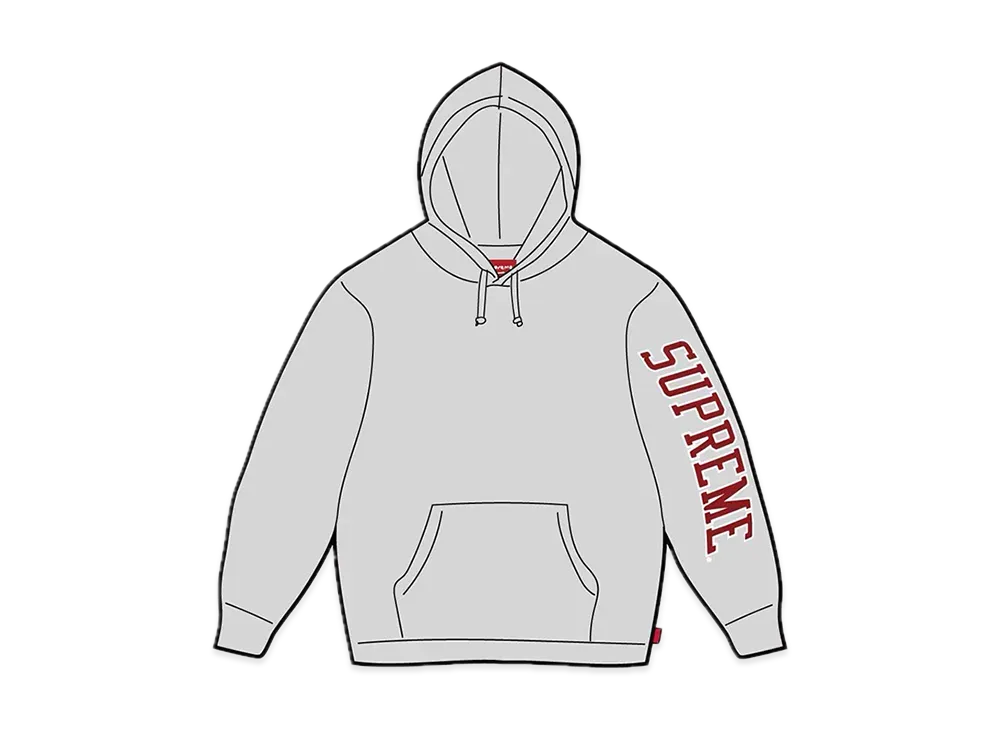 Supreme Sleeve Arc Hooded Sweatshirt "Heather Grey"